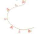 Gold-Tone Pink Bell Long Necklace, 40