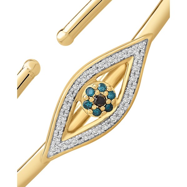 Multicolor Diamond Bangle Bracelet (1/5 ct) in 14k