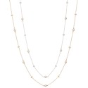 Cultured Freshwater Pearl (3-4mm) and Silver Bead Necklace, 16