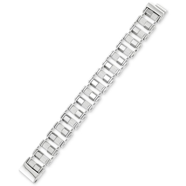 Barrel Link Bracelet in Stainless Steel